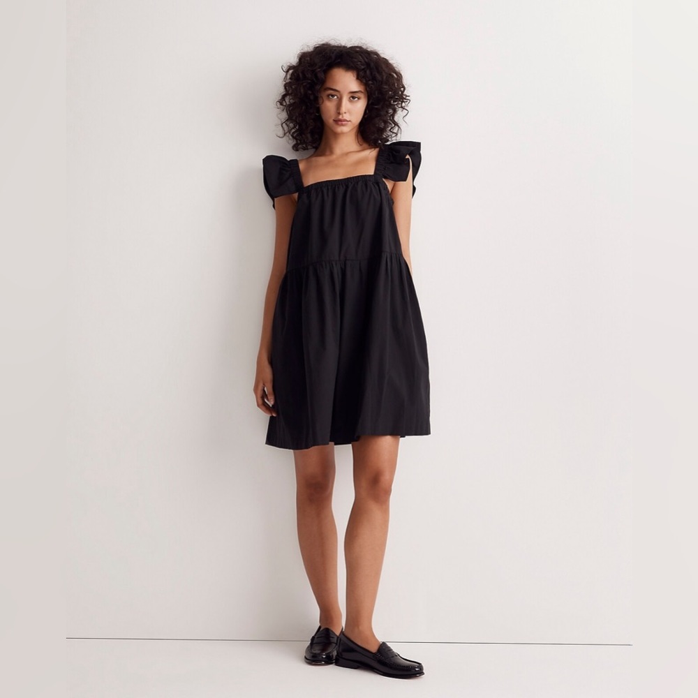 NWT Madewell Flutter-Sleeve Square-Neck Mini Dress, various sizes, NK479